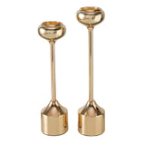 Boltze home lysestage sæt donus guld 2-delt ã˜3.2-8.2xh32.5-36.5cm