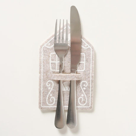 Boltze hjemmebestikpose ingefærbeige sæt med 4 styk 10,5x16,5cm 2 assorteret