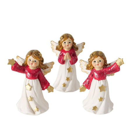 Boltze hjemmefigur engel akina h7cm 4,3x3,5x7cm 3 assorteret