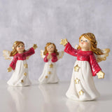 Boltze hjemmefigur engel akina h7cm 4,3x3,5x7cm 3 assorteret
