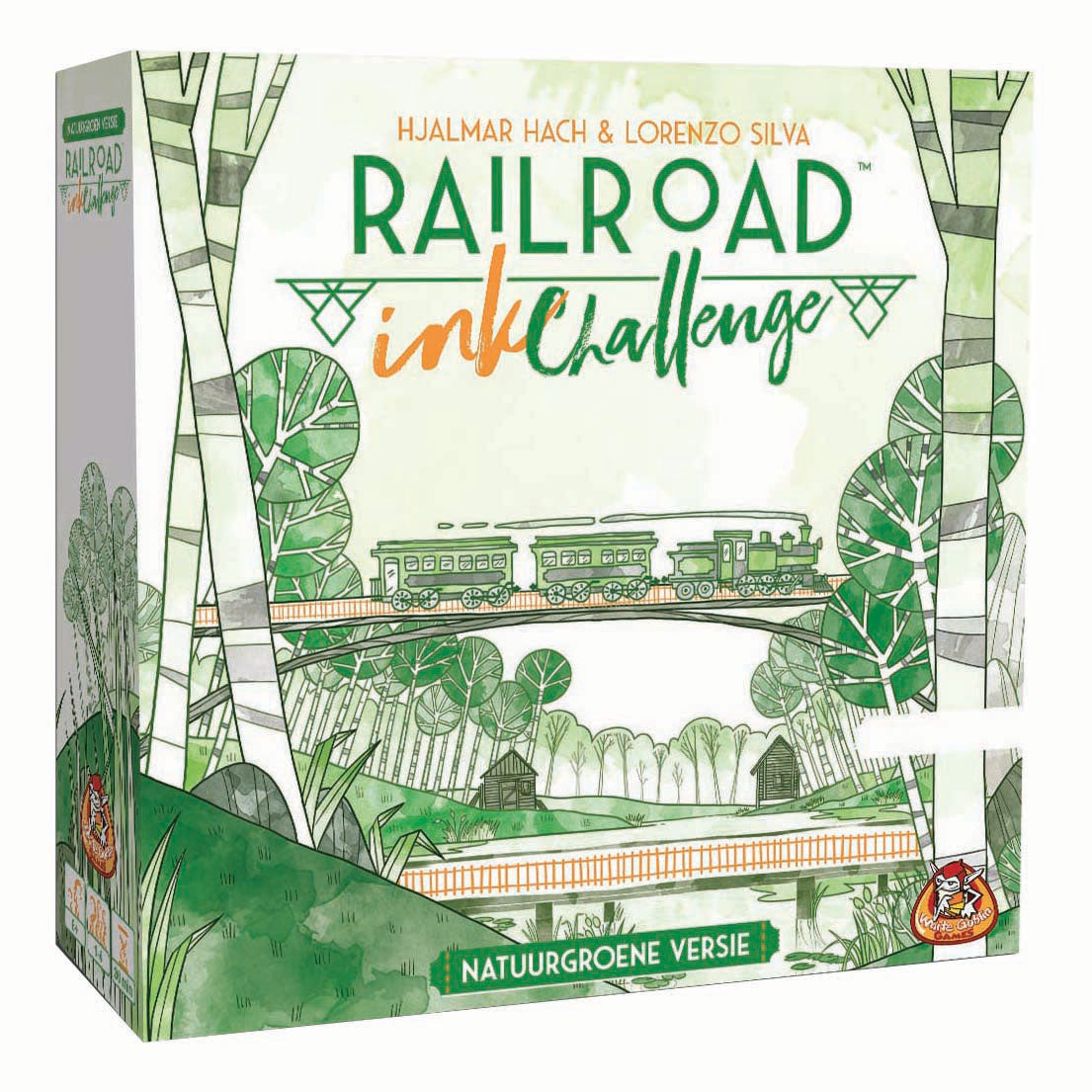 White goblin games railroad ink (naturlig grøn version) terningespil (hollandsk, 1 - 4 spillere, 30 minutter, fra 8 år)