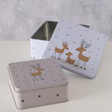 Boltze home storage tin set timba 2-piece lxw13-15cm h6-7cm