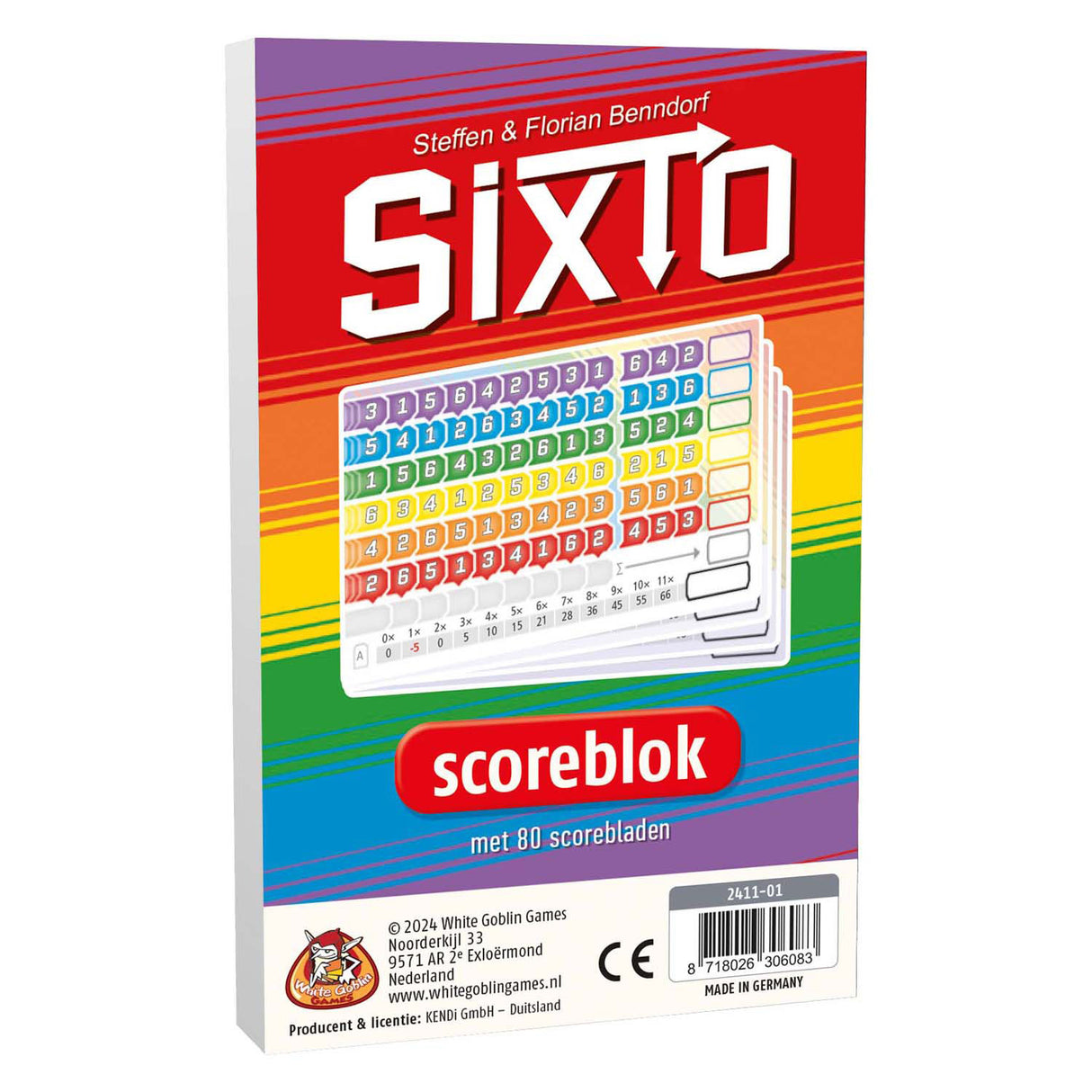 White goblin spil seksto blokke - score blok