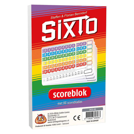 White goblin spil seksto blokke - score blok