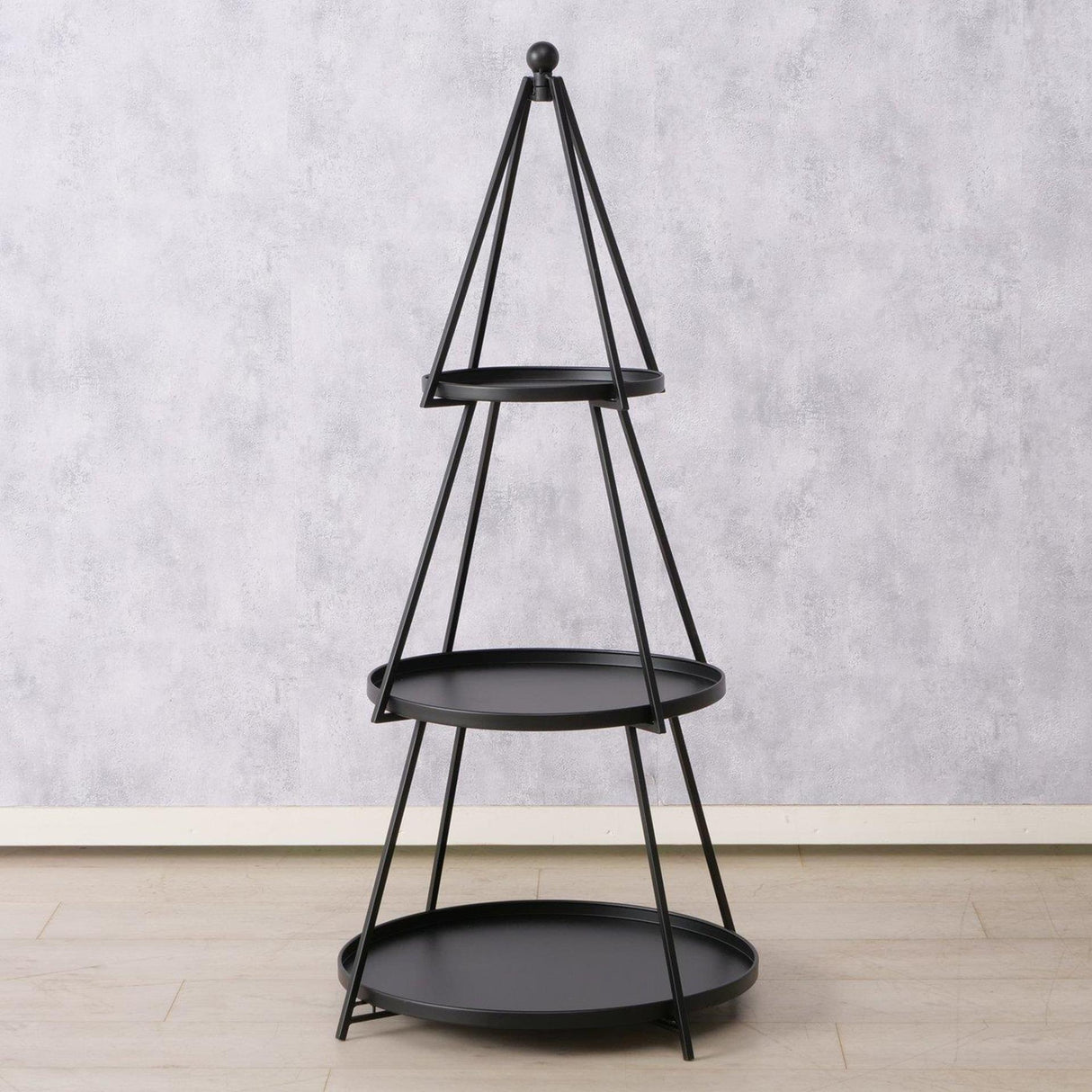 Boltze home etagã©re frederik dia60cm h120cm zwart ijzer