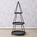 Boltze home etagã©re frederik dia60cm h120cm zwart ijzer