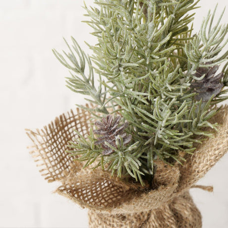 Boltze home kunstigt juletræ i jutepose fyrretræ ã˜12xh30cm
