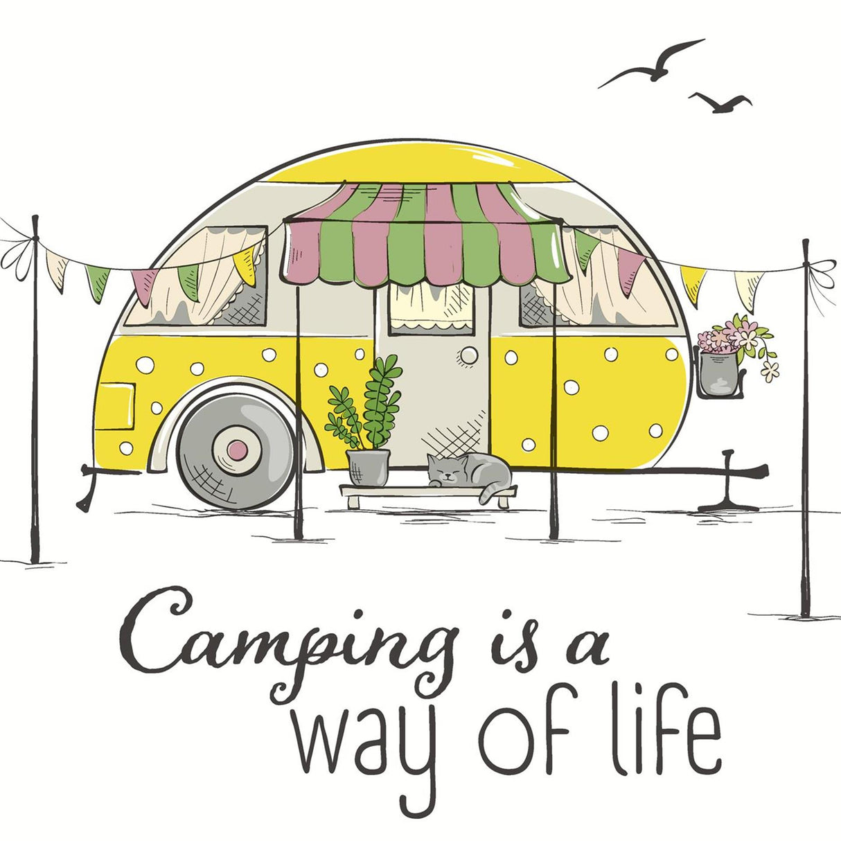 Duni servietter camp life 33x33cm 20 stk