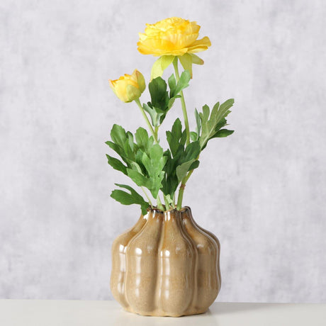 Boltze home vase brun ø12,5xh11,3cm