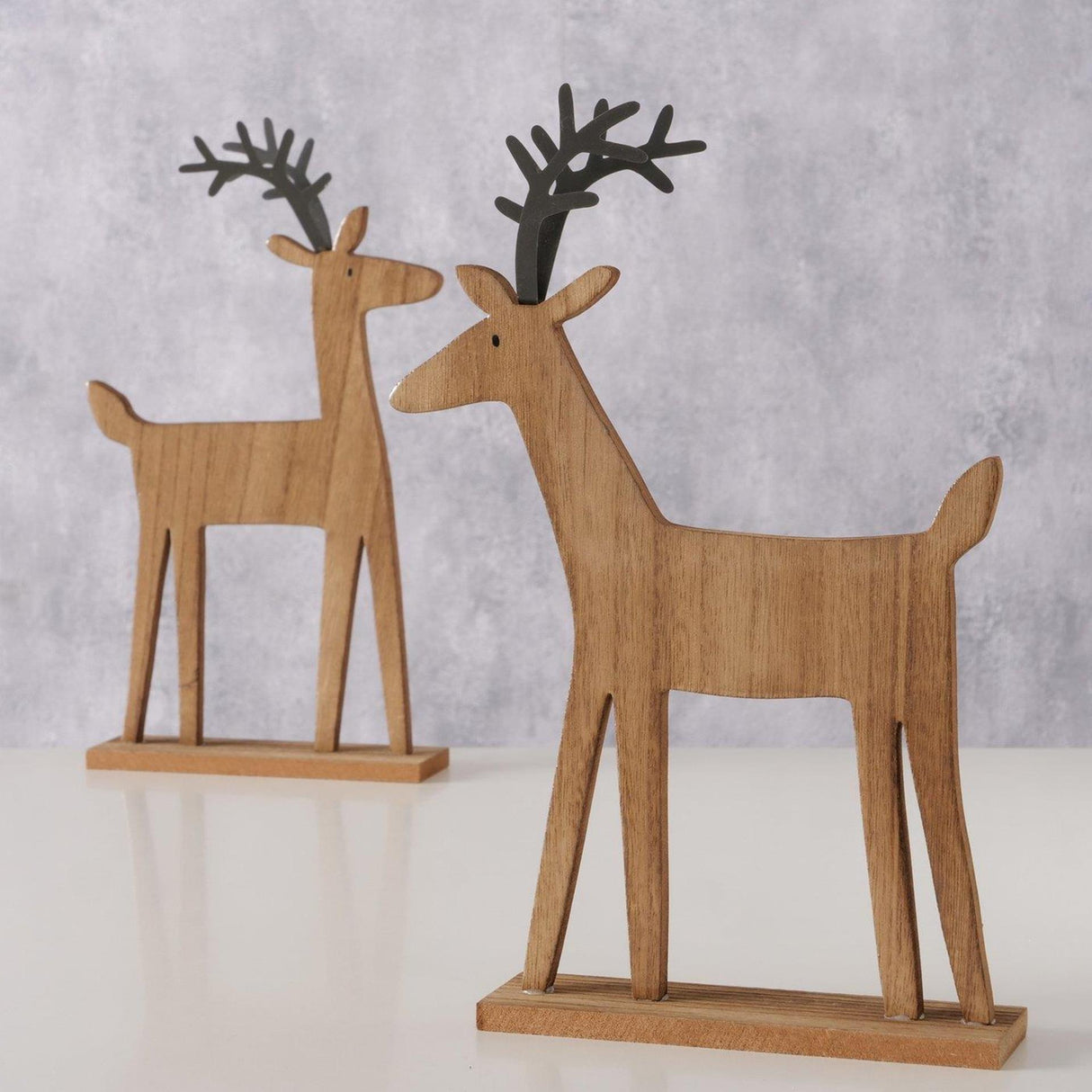Boltze hjemmefigur hjort marono 20x5x30cm 2 assorteret