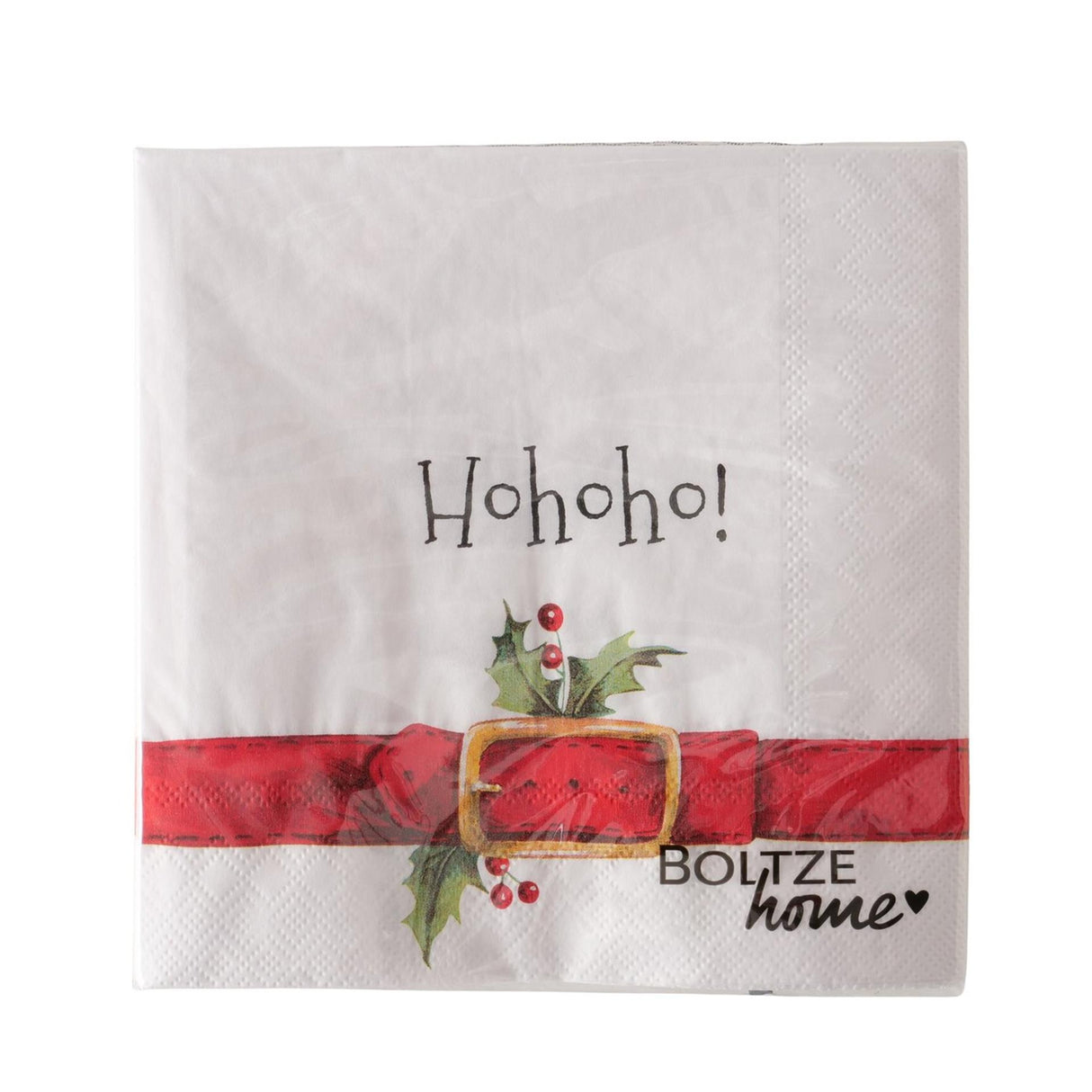 Boltze hjemmeservietter hohoho pakke med 20 stk. 16,5x16,5x3 cm