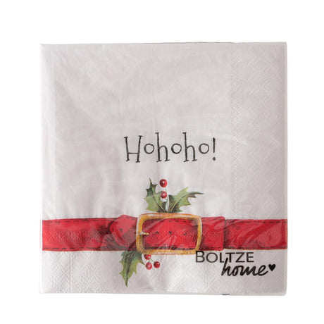 Boltze hjemmeservietter hohoho pakke med 20 stk. 16,5x16,5x3 cm
