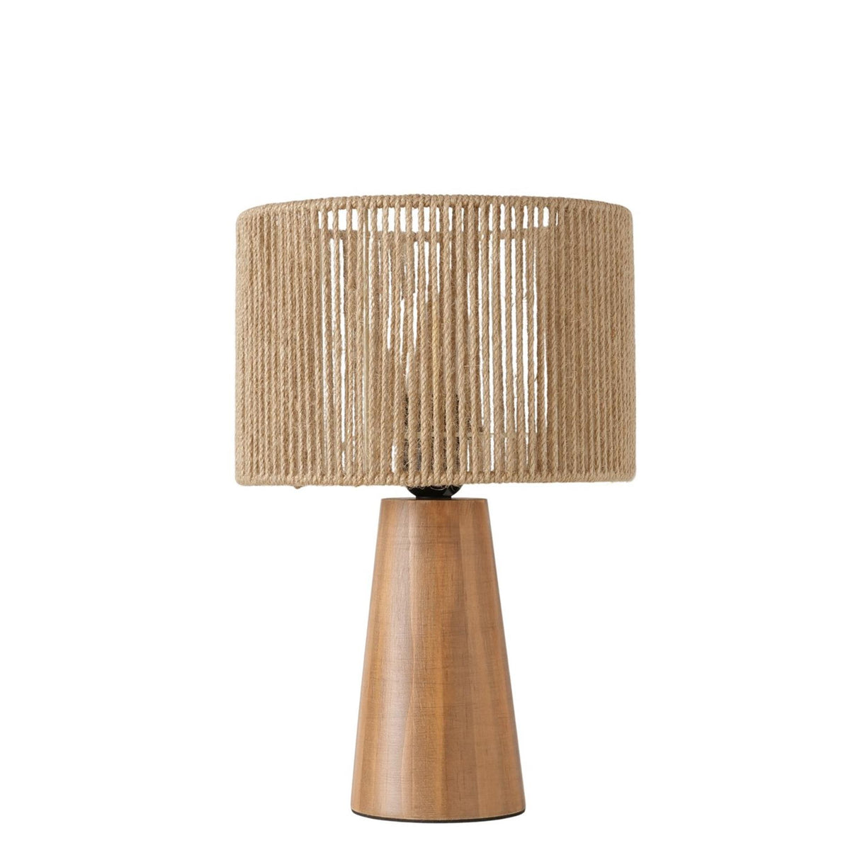 Boltze hjemmebordslampe medika brun cedertræ hamp ã˜22.5xh34cm