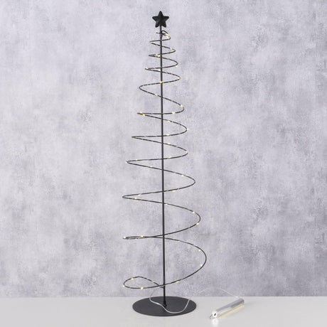 Boltze home juletræ Saturn metal LED sort ø22xh81cm