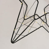 Boltze boligindretningspendel LED-stjerne Elvira sort 29,5x30x6cm