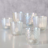 Boltze home windlicht patty 2-delig h7,5-9cm gelakt glas 3 assorti