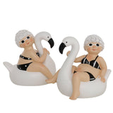 Boltze hjemmefigur kvinde dolores 15x11x13,5cm 2 assorteret