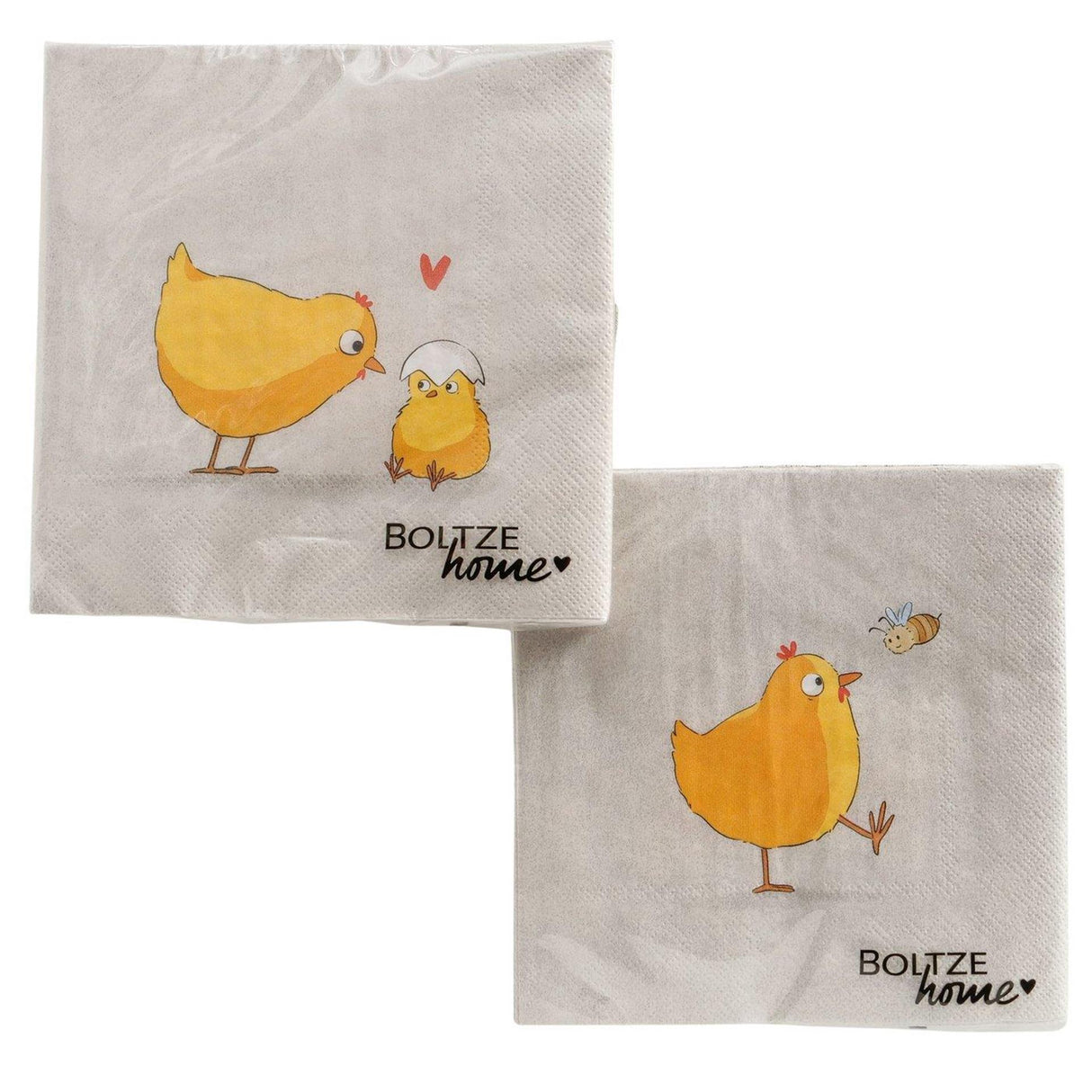 Boltze hjemmeservietter henny 16,5x16,5x3cm 2 assorteret