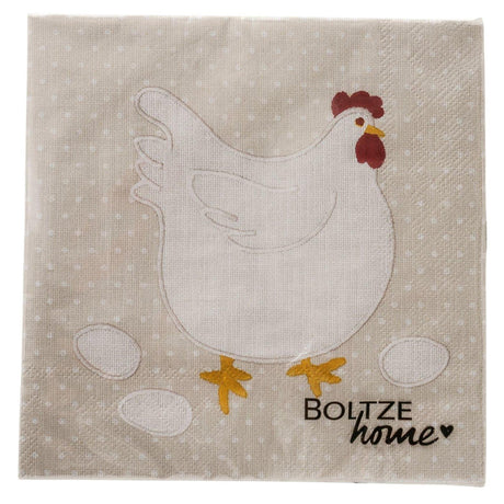 Boltze hjemmeservietter kylling 16,5x3cm