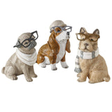Boltze hjemmefigur hund archy 5x3,7x6,5cm 3 assorteret