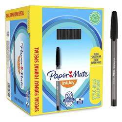 Paper mate inkjoy 100 stk kuglepenne | mellempunkt (1,0 mm) | sort | 100 stk