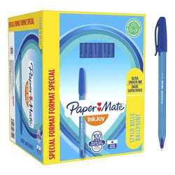 Paper mate inkjoy 100 stk kuglepenne | mellempunkt (1,0 mm) | blå | 100 stk