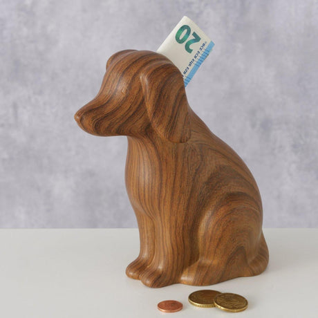 Boltze hjem pengekasse hund h15cm keramik