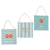Boltze home vægplade sommerspritz 20x20x0,5cm 3 assorteret