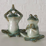 Boltze hjemmefigur steffo frø 11,5x7,5x14cm 2 assorteret