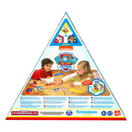 Goliath triominos junior paw patrulje - brætspil - børns spil - spil triominos med din yndlings paw patrulje karakter.