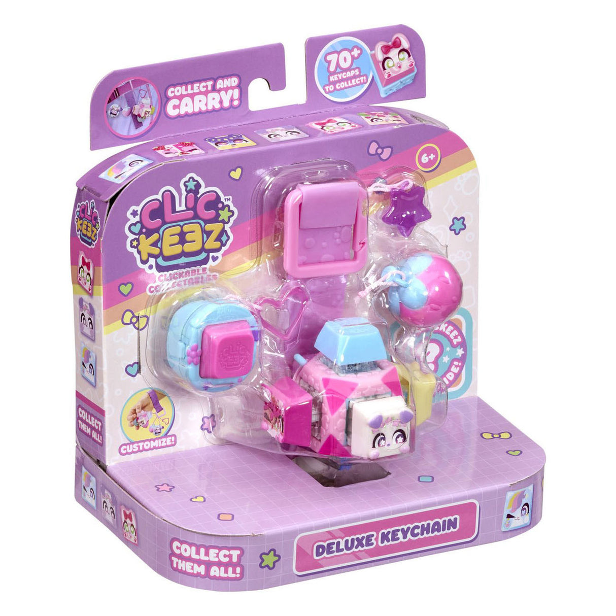 Clickeez serie 1 - terning nøglering - fidget legetøj - saml dem alle - anti stress - legetøj - afslapning - keyboard fidget