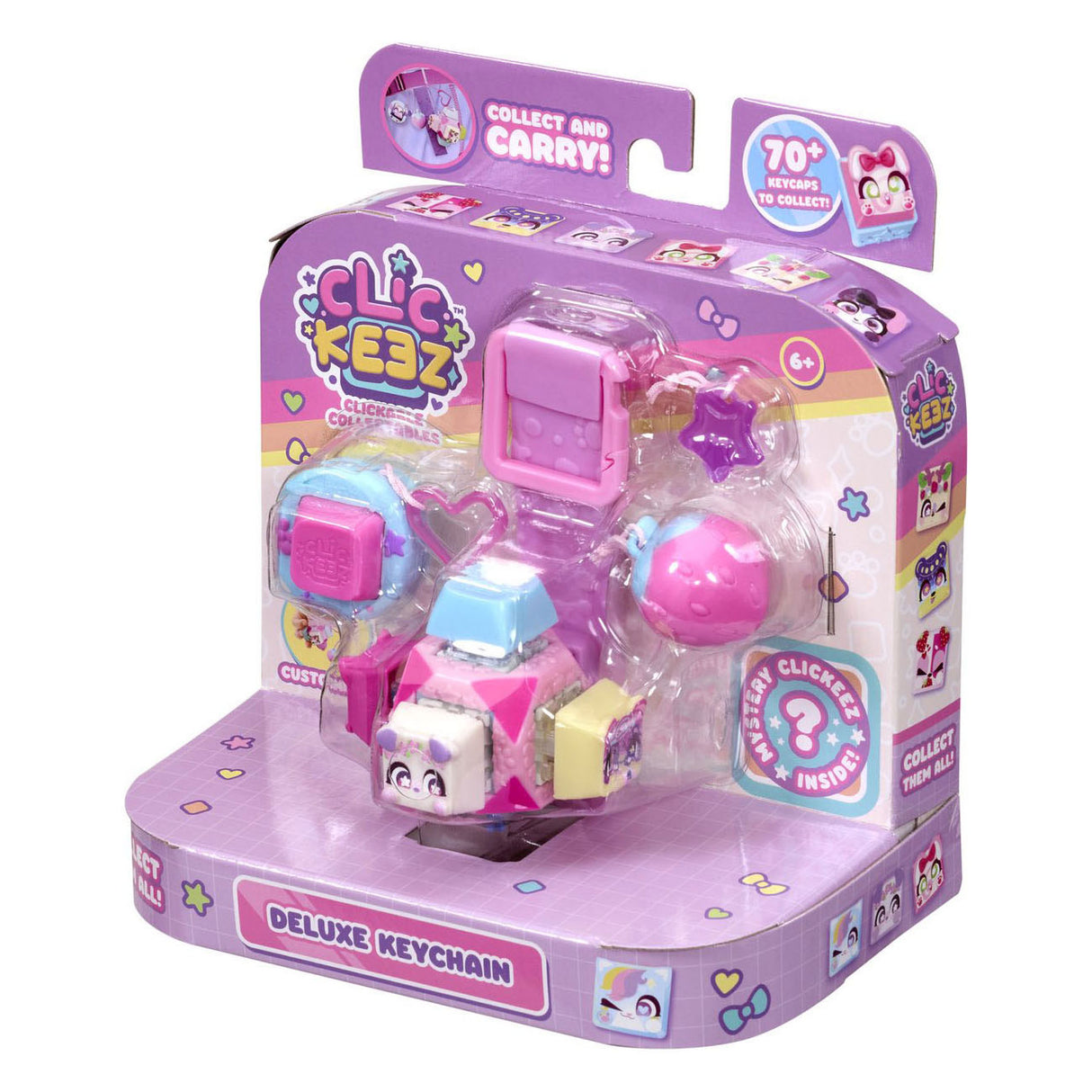 Clickeez serie 1 - terning nøglering - fidget legetøj - saml dem alle - anti stress - legetøj - afslapning - keyboard fidget