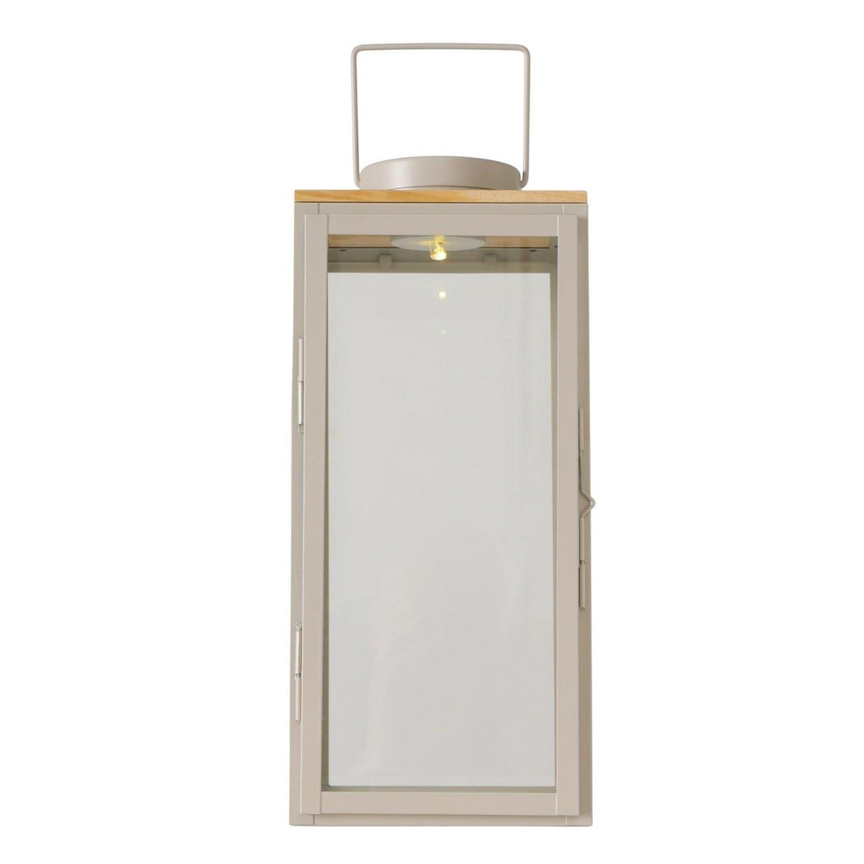 Boltze home led lantaarn kaeli met timer h40cm beige indoor op batterij (3xaaa)