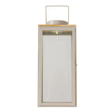 Boltze home led lantaarn kaeli met timer h40cm beige indoor op batterij (3xaaa)