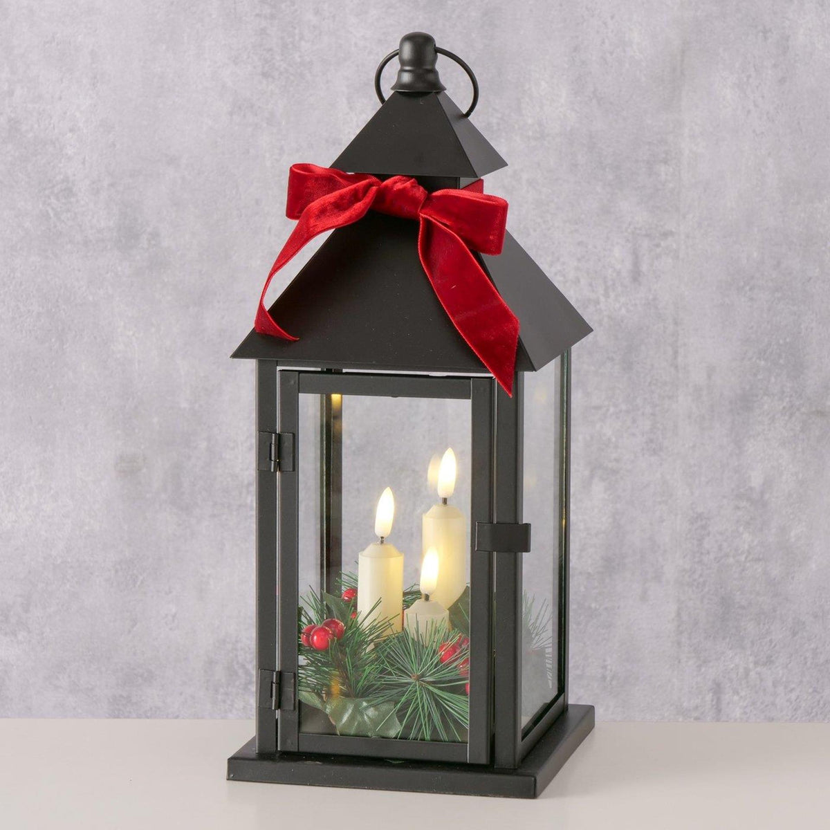 Boltze home led lantaarn ingar 15x15x35cm zwart
