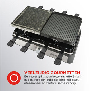 Bourgini gourmette raclette stengrill 8p
