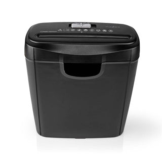 Nedis papirmakulator - 6x a4 ark - 10l - til hjemmekontor - strimler p2 - sort