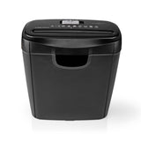 Nedis papirmakulator - 6x a4 ark - 10l - til hjemmekontor - strimler p2 - sort