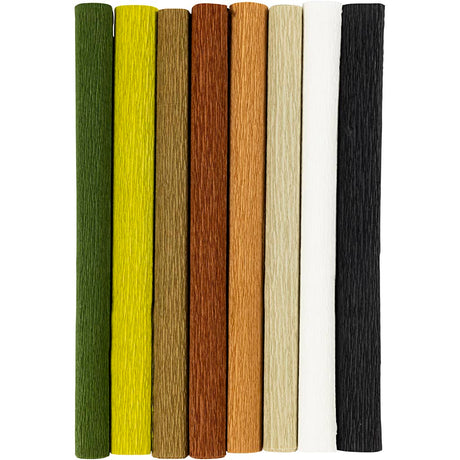 Creativ company crepepapir, ark 25x60 cm, crepeforhold: 180%, 105 gr, natur, 8 ark 1 æske