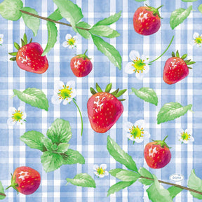 Duni servietter jordbær picnic 33x33cm