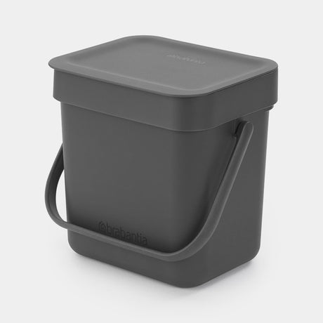 Brabantia sort go affaldsspand 3l grå