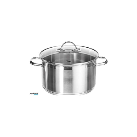 Silit soeppan rvs met glazen deksel ã˜24cm inductiegeschikt