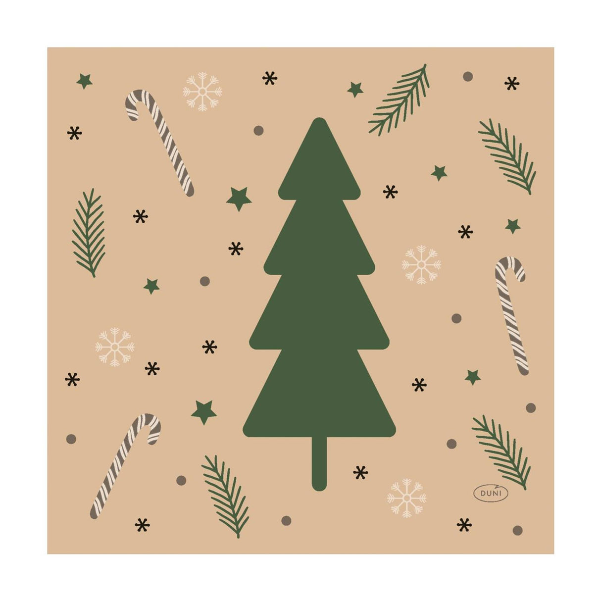 Duni servietter naturlige yuletid 33x33cm