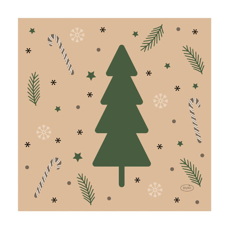 Duni servietter naturlige yuletid 33x33cm