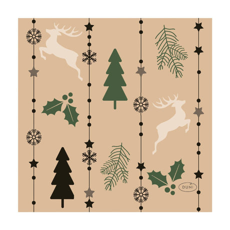Duni servietter naturjuletid 24x24cm
