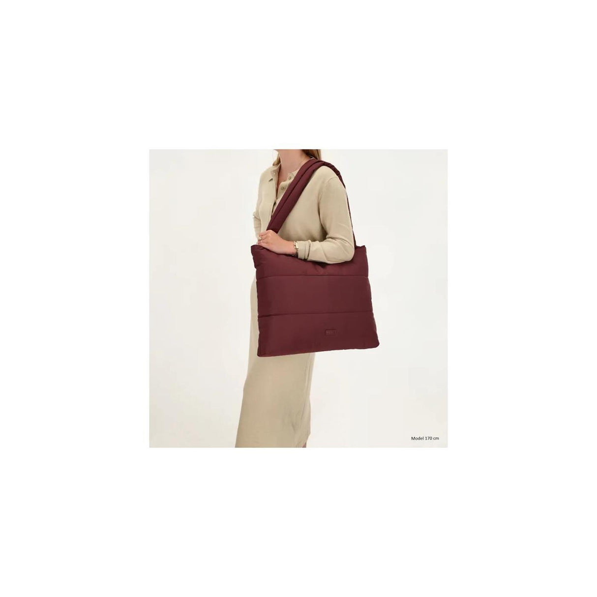 Beagles calvia shopper 40x55x7cm bordeauxrød