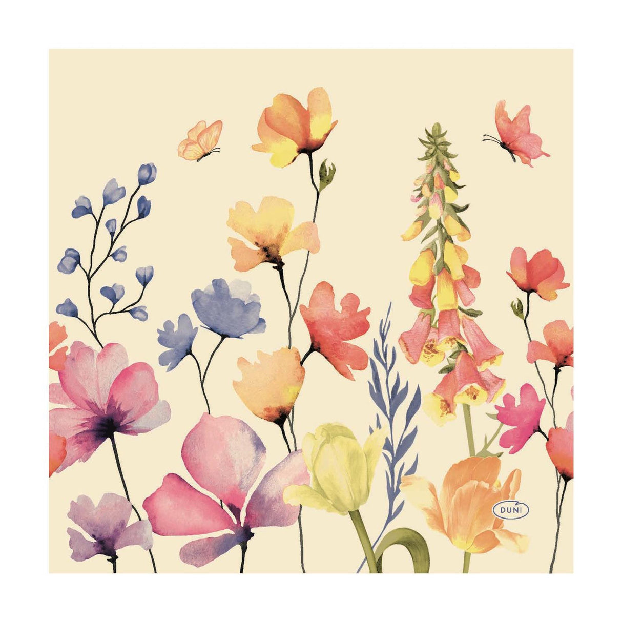 Duni servietter floral haven 3-lags tissue 33x33cm