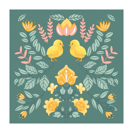 Duni servetten ornament easter 3-laags tissue 24x24cm