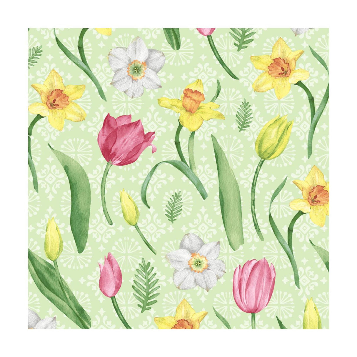 Duni servietter joyful blooms 3-lags tissue 33x33cm
