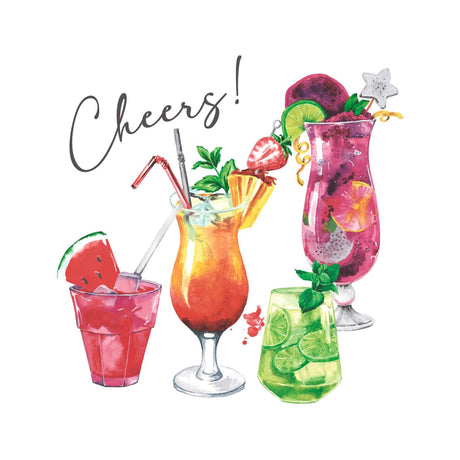 Duni servietter farverige cheers 3-lags tissue 33x33cm